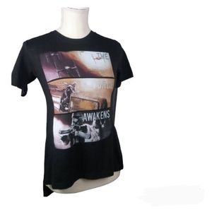 Star Wars The Force Awakens High Low T-Shirt Black Youth Small